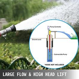 submersible well pumps have large flow and high head lift feature