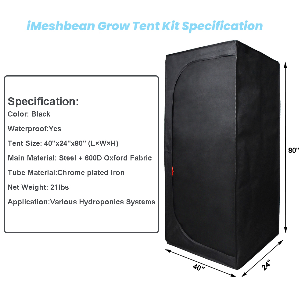 iMeshbean Grow Tent Kit Specification iMeshbean Grow Tent Kit Specification