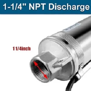Stainless steel discharge head