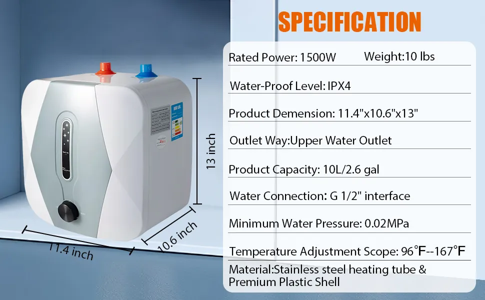 iMeshbean Water Heater Specificaton iMeshbean Water Heater Specificaton