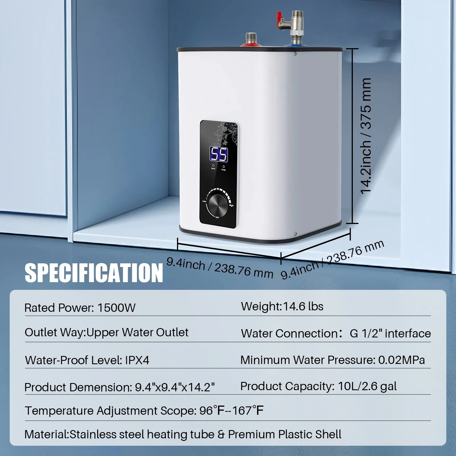 iMeshbean Water Heater Specificaton iMeshbean Water Heater Specificaton