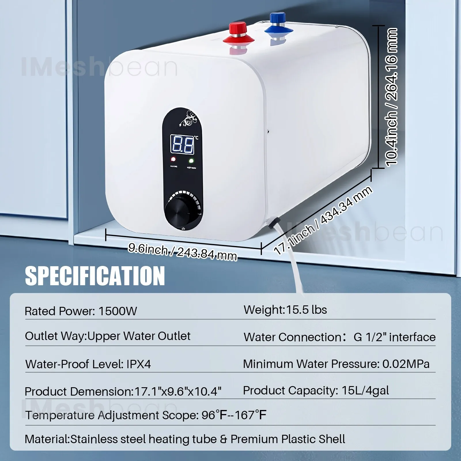 iMeshbean Water Heater Specificaton iMeshbean Water Heater Specificaton