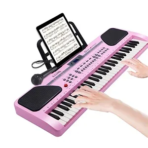 Pink music keyboard