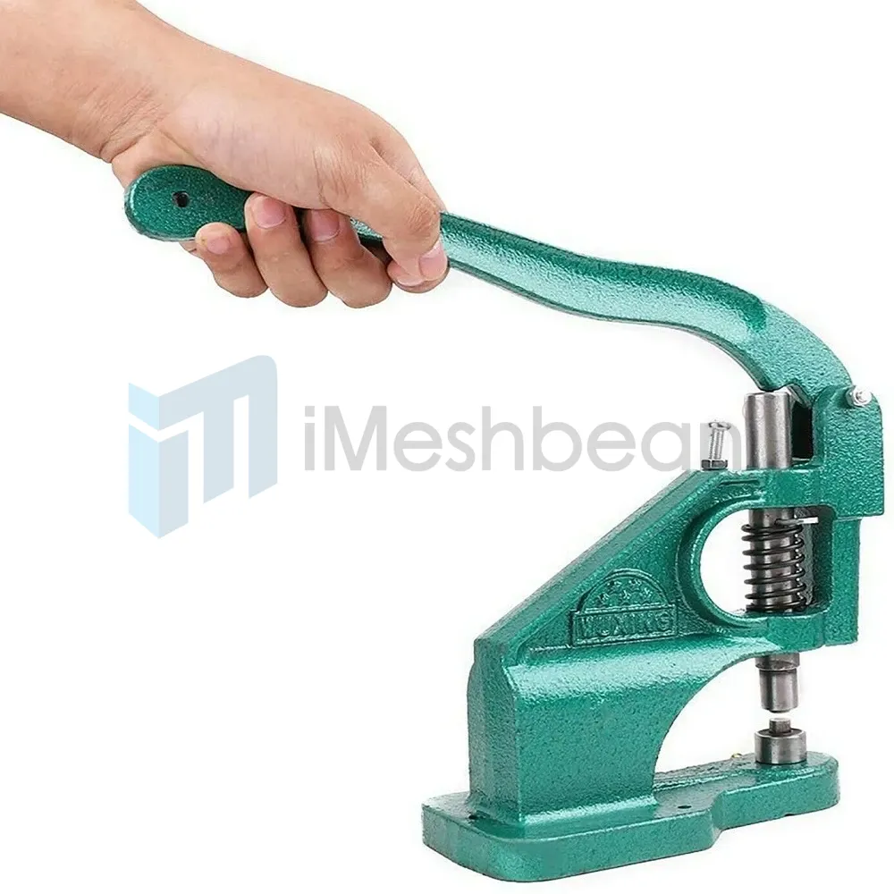 Grommet Eyelet Hole Punch Machine Hand Press Tool Banner Bag+3 Dies+1500Grommets