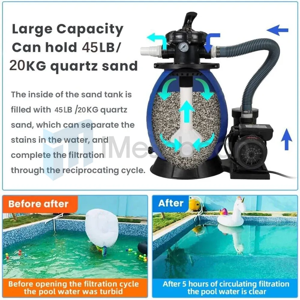 3280GPH 13" Sand Filter Above Ground 3/4HP Swimming Pool Pump intex