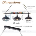 45" Hanging Pool Table Light