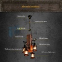 4-Light Rustic Farmhouse Furniture Wood Chandelier Pendant Lighting Fixture