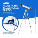 700mm Astronomical Telescope Refractor High Tripod 24-234X for Moon Star Watch