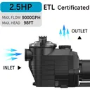 2hp inground pool pump