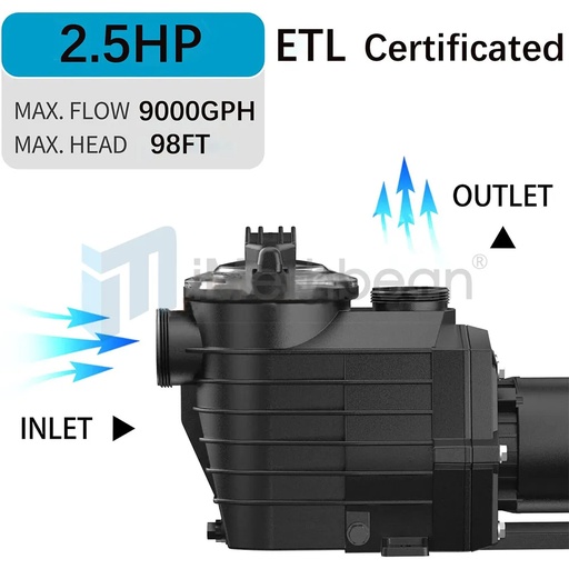 2hp inground pool pump