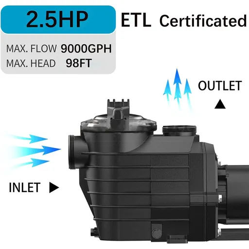 2hp inground pool pump
