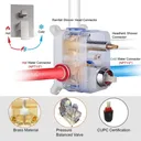8"Shower Faucet Set System Rainfall Shower Head Combo w/Mixer Valve Kit Wall Mount