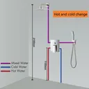 8"Shower Faucet Set System Rainfall Shower Head Combo w/Mixer Valve Kit Wall Mount