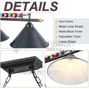 43" Hanging Pool Table Lights Fixture Billiard Pendant Lamp w/5 Billiard Balls