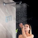 8"Shower Faucet Set System Rainfall Shower Head Combo w/Mixer Valve Kit Wall Mount