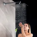 12"Shower Faucet Set System Rainfall Shower Head Combo w/Mixer Valve Kit Wall Mount