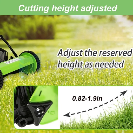 Reel Lawn Mower,16 inch,5 Blades,9-Position Height Adjustment w/Grass Catcher