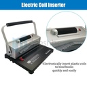 Electric Coil Spiral Binding Machine 46 Holes Spiral Coil Book Binder w/100 Coil