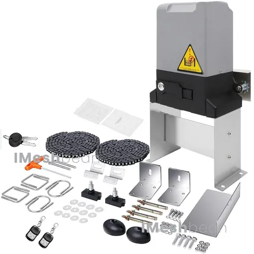 550W 3100LBS Electric Sliding Gate Opener Automatic Motor Remote Kit w/20ftChain