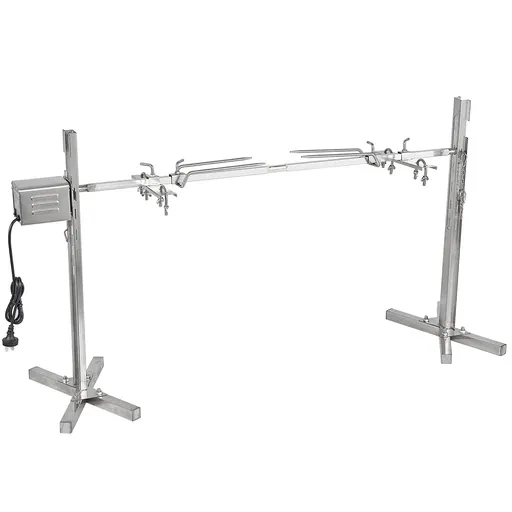 70KGF Electric Stainless Steel Rotisserie System Tripod BBQ Grill Motor 15W