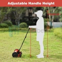 14-Inch 5-Blade Manual Reel Lawn Mower w/Adjustable Cutting Height Grass Catcher