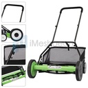 Manual Reel Lawn Mower,16inch,4 Wheel w/Adjustable Cutting Height Grass Catcher