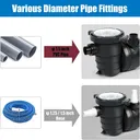 Dual Speed 2HP High-Flo INGROUND Swimming Pool Pump Strainer Energy Saving 230V
