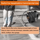 3/8" x 100ft High Pressure Washer Hose Reel 4000psi Heavy Duty Steel Wall Mount Hose Reel