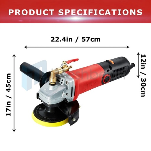 4" Variable Speed Electric Wet Stone Polisher for Granite Marble Concrete