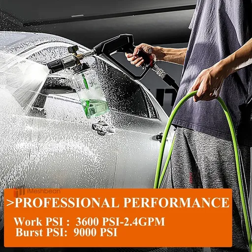 25FT 3600PSI Replacement High Pressure Power Washer Hose-3/8" Swivel QC Flexible