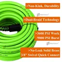 25FT 3600PSI Replacement High Pressure Power Washer Hose-3/8" Swivel QC Flexible