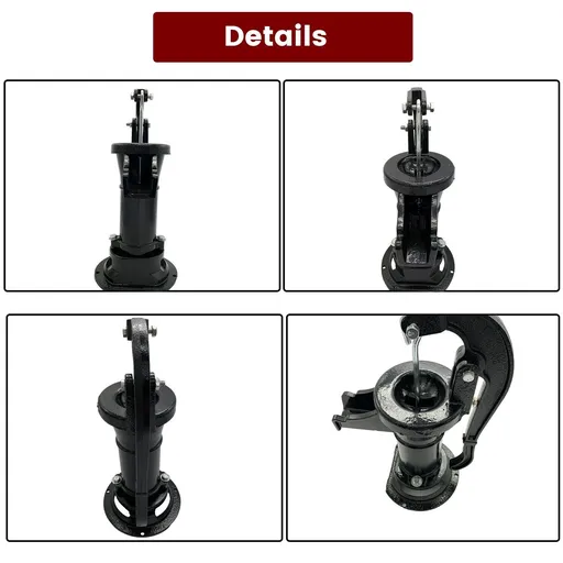 Manual Water Pitcher Pump 25Ft Lift Cast Iron Hand Pitcher Pump Well Kit Black