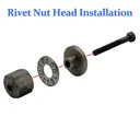iMeshbean Hand Rivet Nut Gun Head Nuts Simple Installation Manual Riveter Rivnut Tool Kit