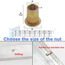 iMeshbean Hand Rivet Nut Gun Head Nuts Nutsert Tool Simple Installation Manual Riveter Rivnut Tool Kit