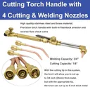 Oxy Acetylene Torch Kit Medium Duty Cutting Torch and Welding Kit Brazing Torch Kit with Dual Gas Welding Hose Regulator