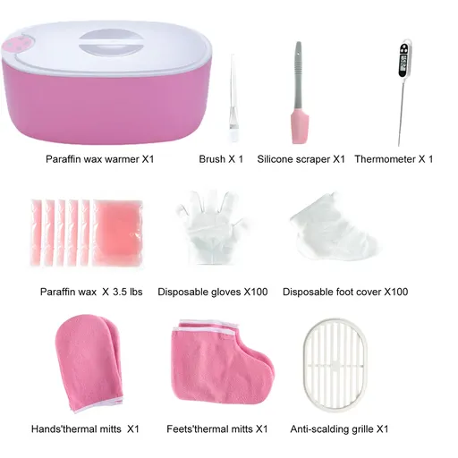 iMeshbean 5L Paraffin Machine Wax Refills Heater Kit Hands Feet Moisturizing Paraffin Bath Therapy Kit