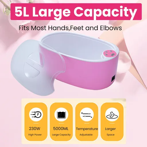 iMeshbean 5L Paraffin Machine Wax Refills Heater Kit Hands Feet Moisturizing Paraffin Bath Therapy Kit