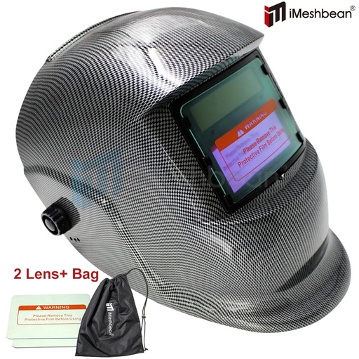 Carbon Fiber Pro Solar Auto Darkening Welding Helmet Arc Tig Mig Mask Grinding Welder