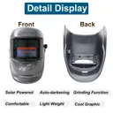 Carbon Fiber Pro Solar Auto Darkening Welding Helmet Arc Tig Mig Mask Grinding Welder
