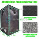 40"x40"x80" Complete Grow Tent Kit w/LED Full Spectrum Grow Light+Air Filter Kit+Duct Fan