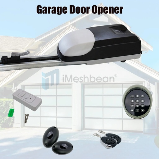 750LB 3/4 HP Electric Garage Door Opener Chain Drive w/2 Remote Controls Kit