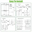 48"x48"x83" Complete Roof Grow Tent Kit w/LED Full Spectrum Grow Light+Air Filte