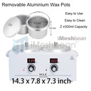 Double Wax Warmer Professional Electric Heater Hair Removal Dual Parrafin Hot Facial Skin Equipment