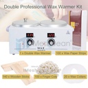 Double Wax Warmer Professional Electric Heater Hair Removal Dual Parrafin Hot Facial Skin Equipment