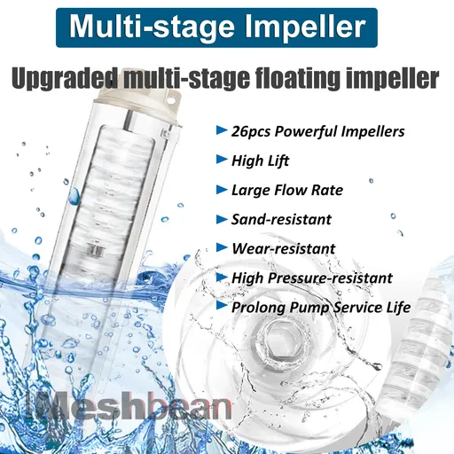 1HP 2.5" Deep Well Submersible Pump 60Hz 13GPM 110V Stainless Steel w/ Control Box