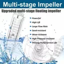 1HP 4” Deep Well Pump 33GPM Submersible Pump 276ft Stainless Steel 110V