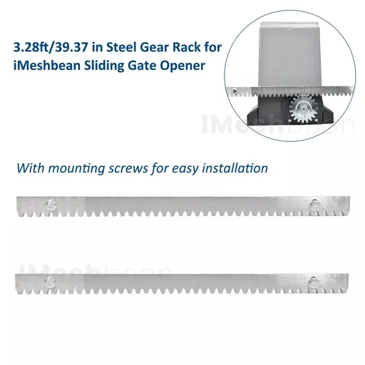 3.28ft Steel Gear Rack 0.28" Thickness For iMeshbean Sliding Gate Opener Motor