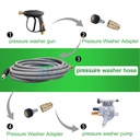 100ft Pressure Washer Hose 4000PSI Non-Marking 3/8" Couplers Hot&Cold Water 275F