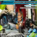 21V Cordless Impact Wrench 1/2" 1200Nm High Torque Brushless Drill w/ 2 Battery