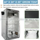 2 x 2 Grow Tent Kit With LED Lights Complete Grow Kit With Air Filter 24" x 24" x 55